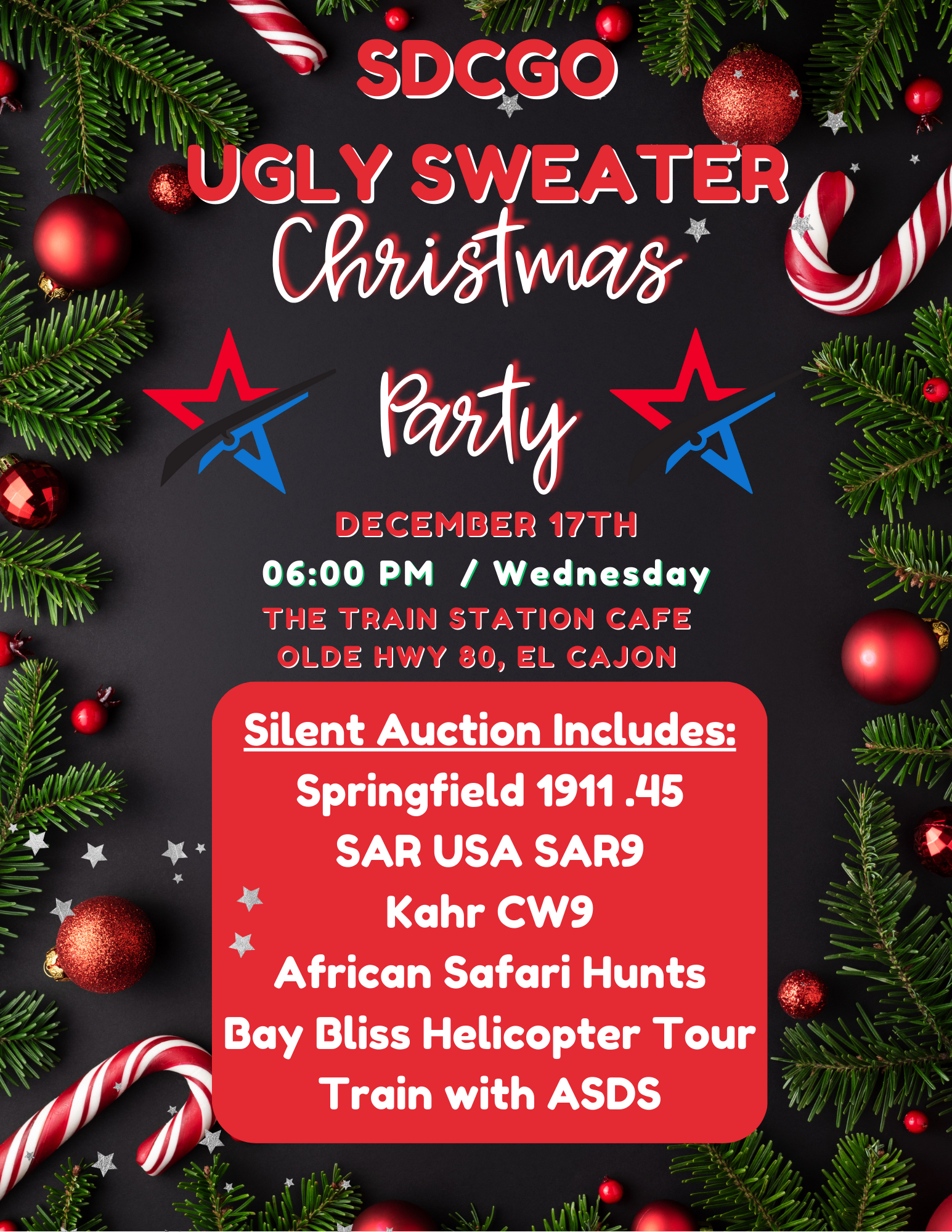 Red Black Christmas Party Flyer (2)